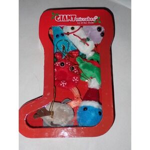 Giant Microbes Christmas Stocking Plush Ornaments Set of 8  by Drew Oliver